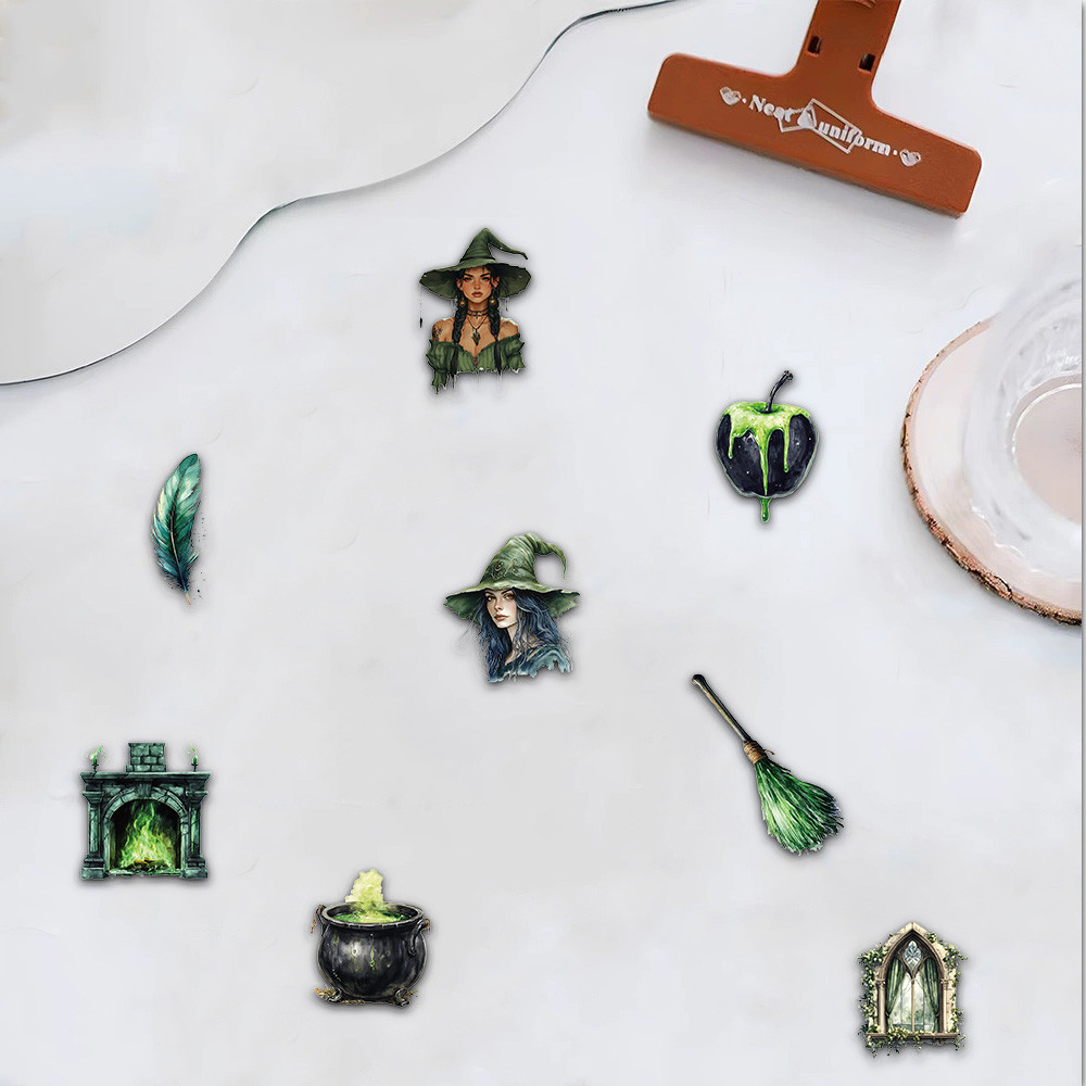 

50Pcs Beautiful Retro Forest Witch Graffiti Stickers Diy Phone Case Guitar Notebook Storage Box