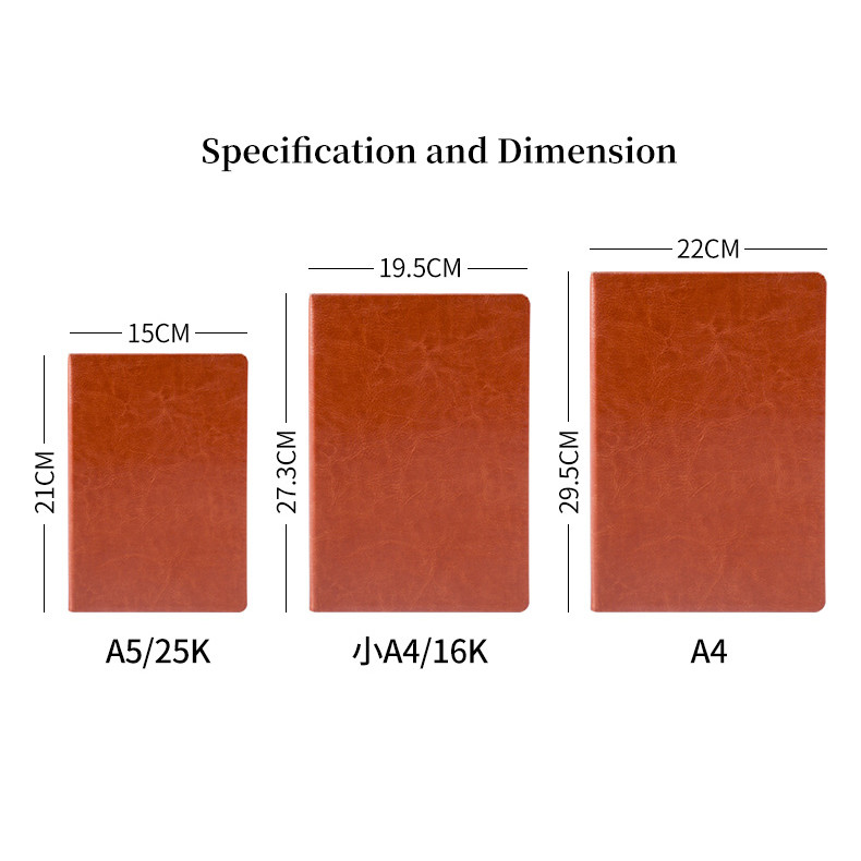 

A4 A5 Business Leather Notebook Writing Notepad Stationery Birthday Gift Hard Cover Diary Journal