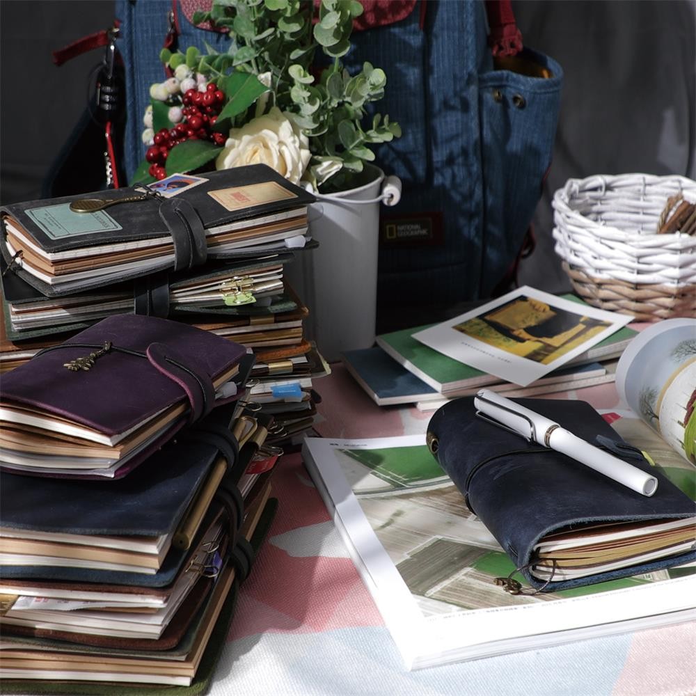 

Defective Retro Leather Cover Notebook Portable Journal Travel Diary Japanese-Style Handmade Book