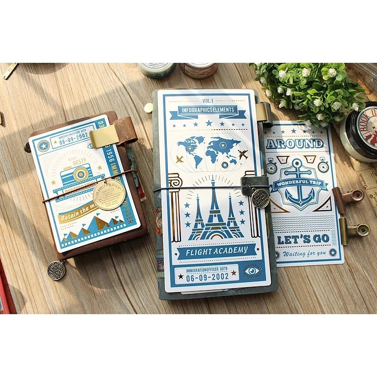 

Original Foil Writing Mat For Midor Traveler'S Notebook Pp Writing Plate Planner Accessories Vintage