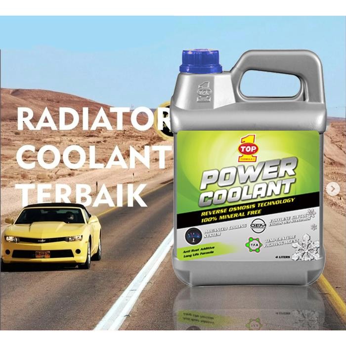 TOP 1 TOP1 Radiator Power Coolant 20% Anti Rust & Corrosion - Air Radiator Mobil 4 L