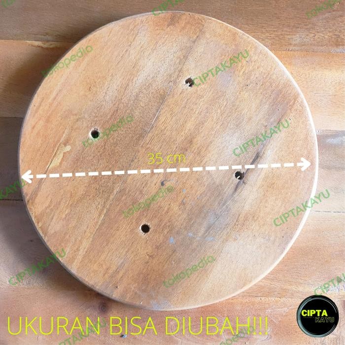 Alas kursi kayu bulat dm 30 cm alas kursi kayu siap pakai