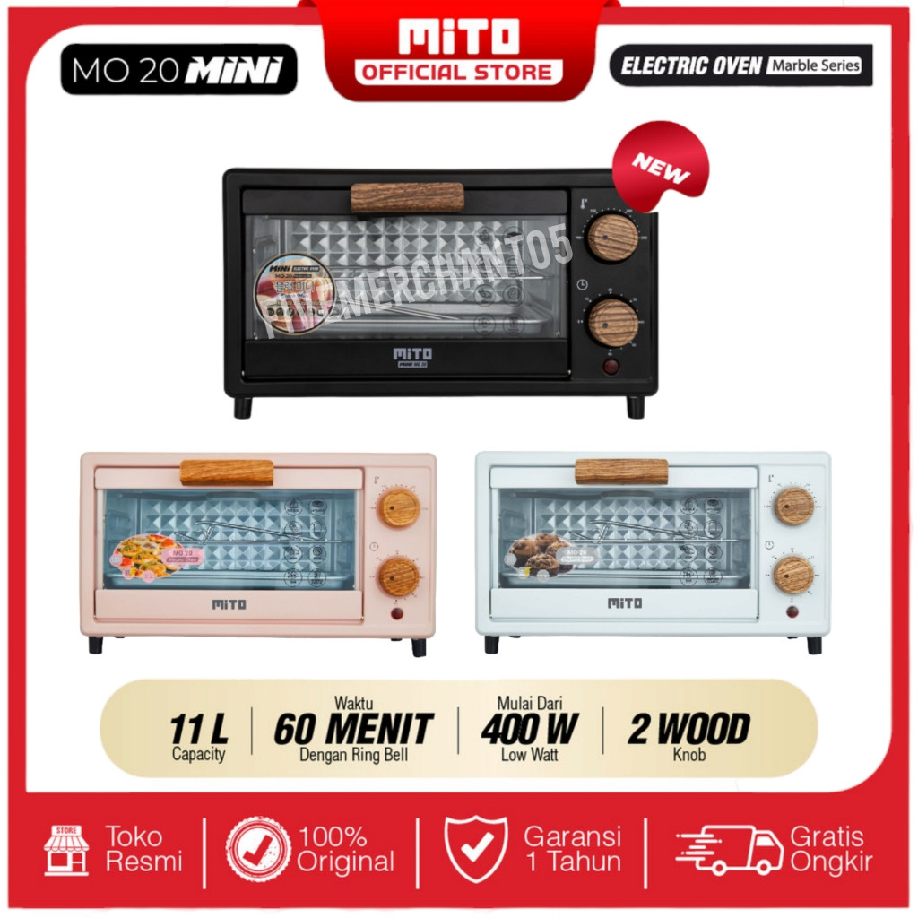 RB2233 Oven Mini Mito MO 20 Kapasitas 11 Liter Oven Mito Oven Kecil Listrik Oven Panggangan Oven