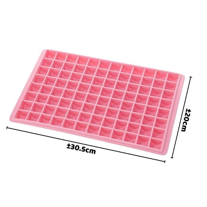 Cetakan Es Batu Kubus Diamond 96 Kotak / Alat Pencetak Puding Agar Agar Buah Jelly Cokelat Yogurt