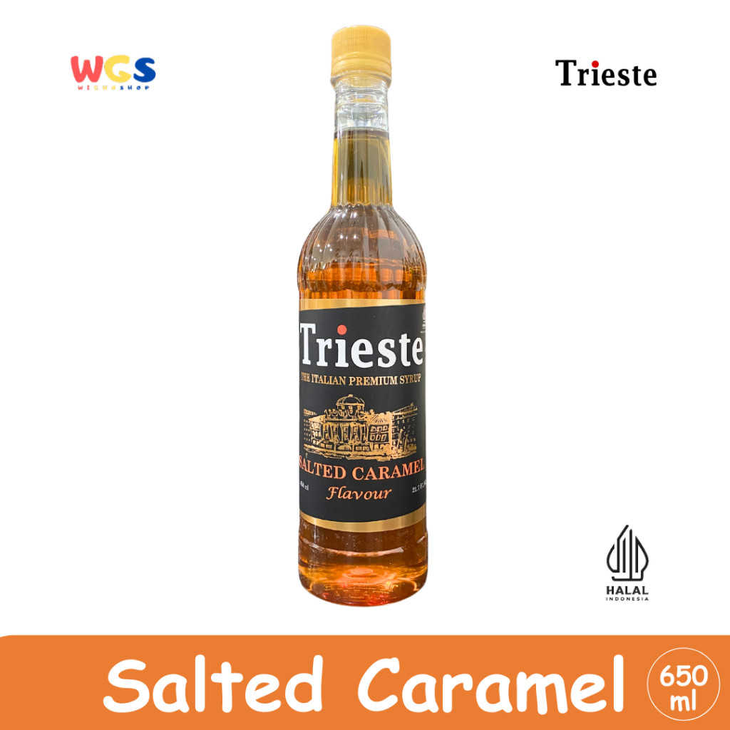 

READYY! Trieste Syrup Salted Caramel Premium Flavor 650ml - Halal MUI - Sirup Minuman Kekinian -