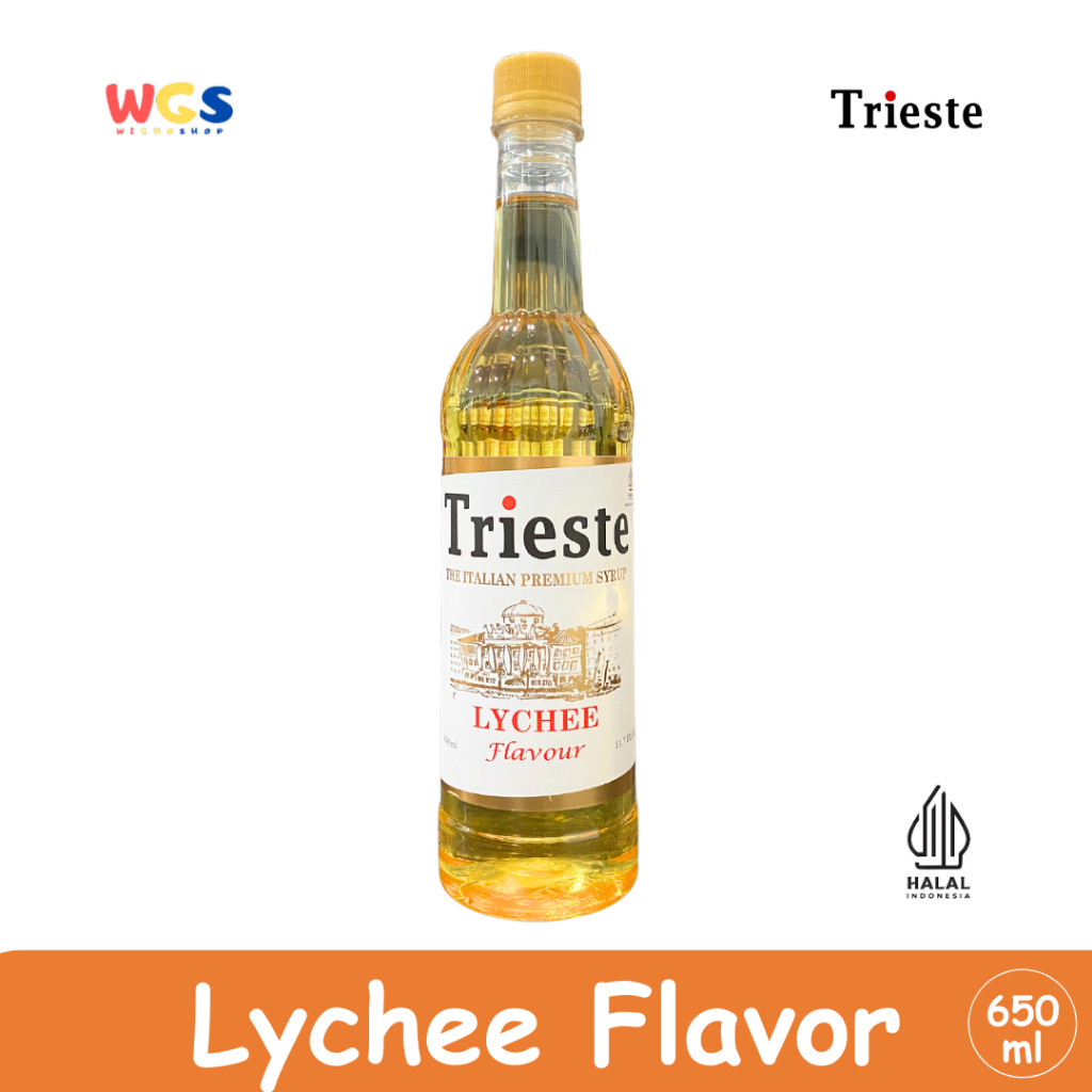 

READYY! Trieste Syrup Lychee Premium Flavor 650ml - Halal MUI - Sirup Minuman Kekinian - Boba -