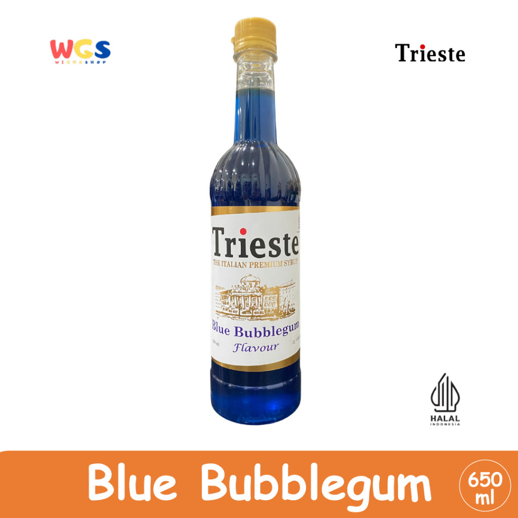 

READYY! Trieste Blue Bubblegum Flavour Syrup Premium 650ml Sirup Rasa Permen Karet untuk Minuman &