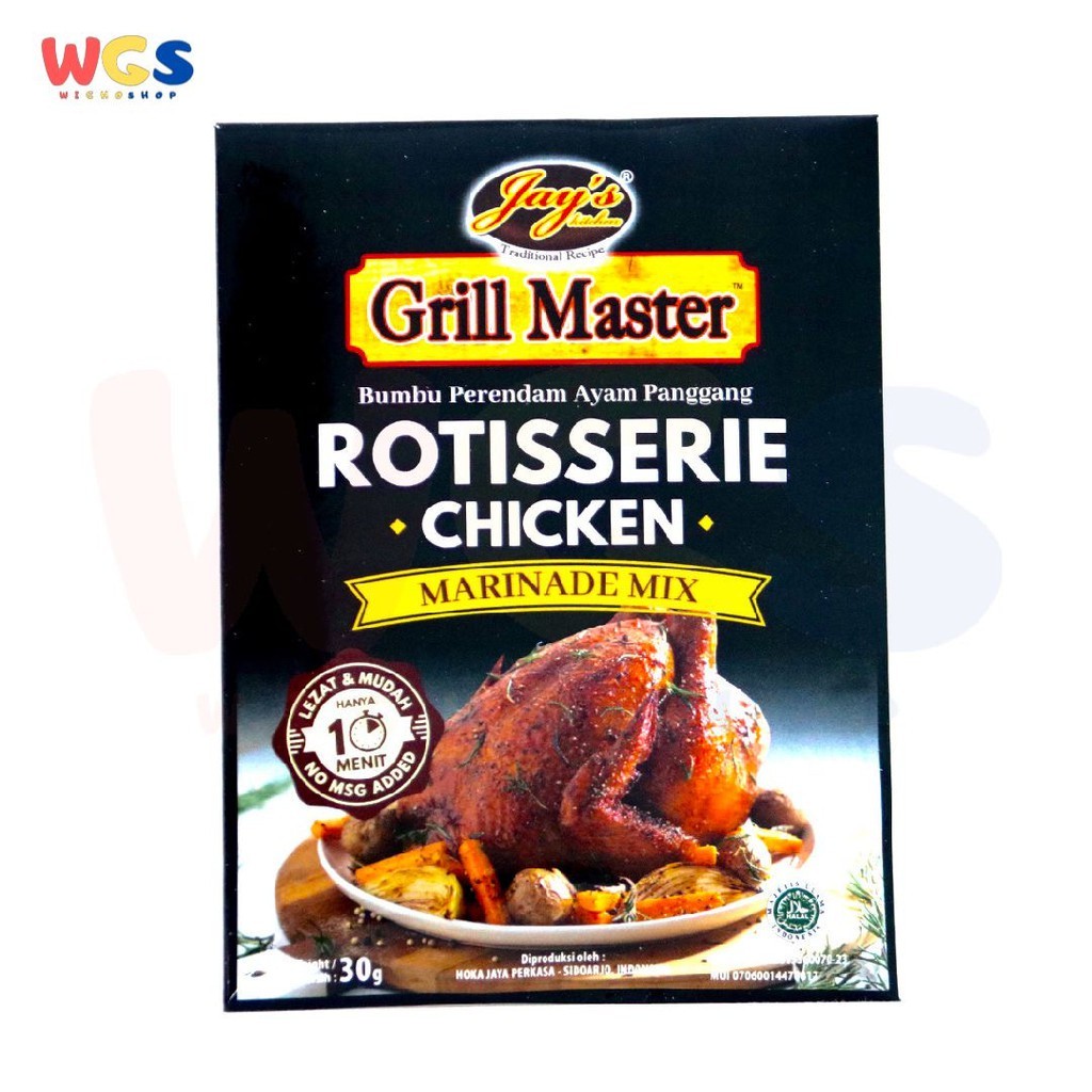 

READYY! Jay's Kitchen Jays Grill Master Rotiserrie Chicken Marinade 30g - Mix Bumbu Ayam Panggang