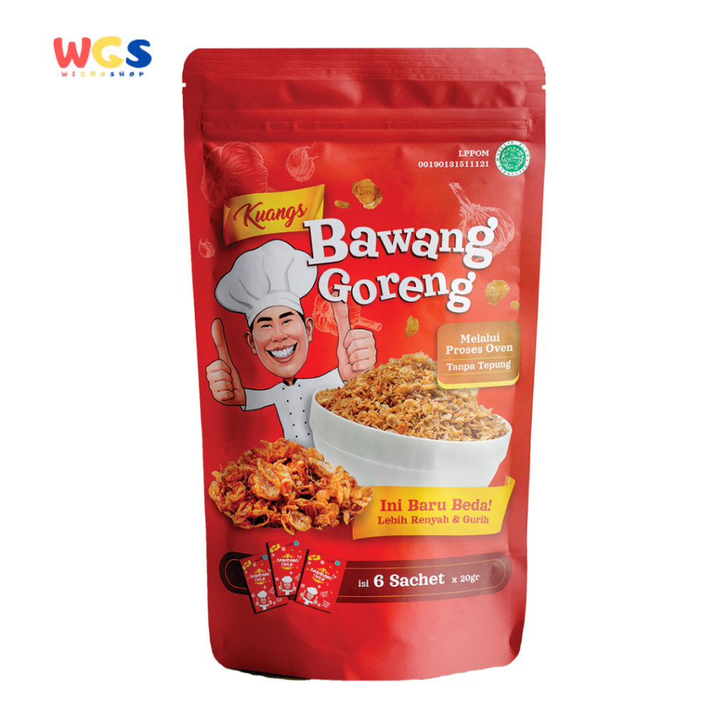

READYY! Kuangs Bawang Goreng Oven Bawang Goreng Kriuk Sehat Halal 120g - 6x20g