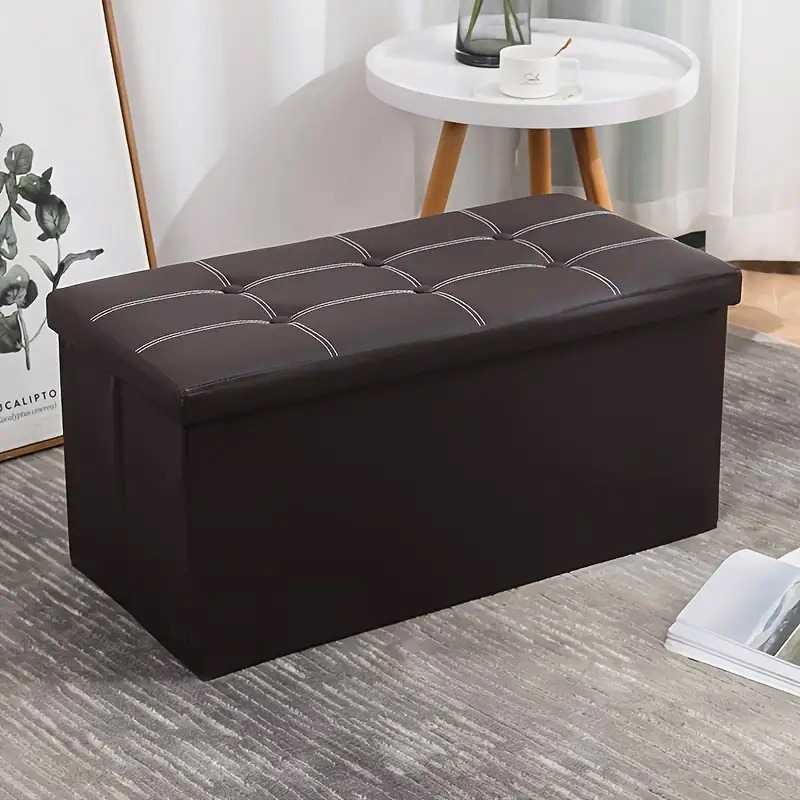

Kotak Penyimpanan Sofa Lipat Kulit Tahan Air 76x37x36.5cm Sofa Storage Box Foldable Leather Waterproof 76x37x36.5cm Warna Coffee