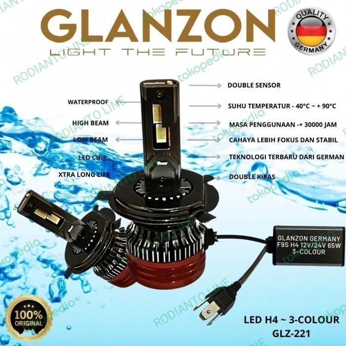 Lampu Led Mobil Kijang Kapsul Kijang Lgx Lx Ls Phanter Wuling Db H4 12V 65W 3-Colour Glanzon Germany