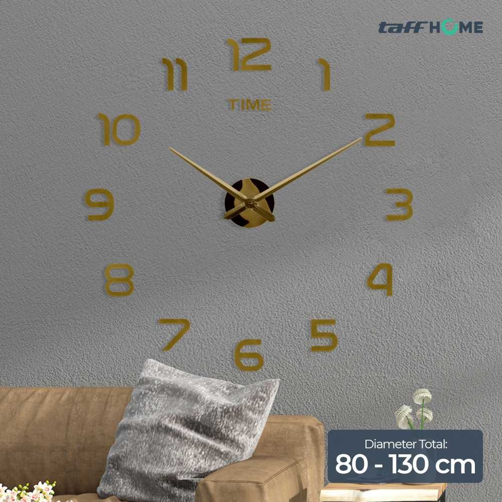 Jam Dinding Raksasa DIY 80 DIY Giant Wall Clock 80 Warna Gold