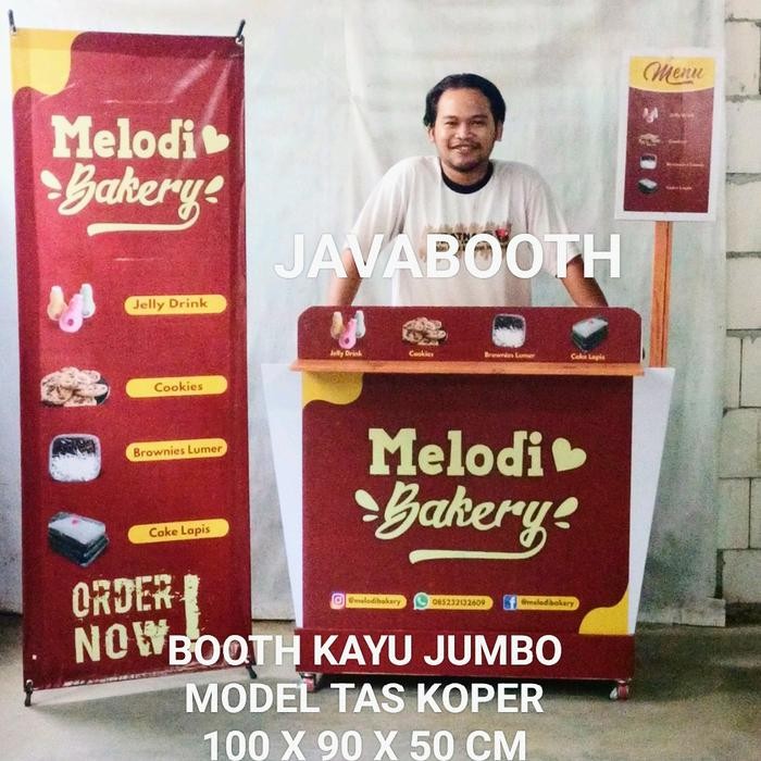 PREMIUM Booth Portable/gerobak lipat/meja lipat/stand lipat/Booth lipat koper