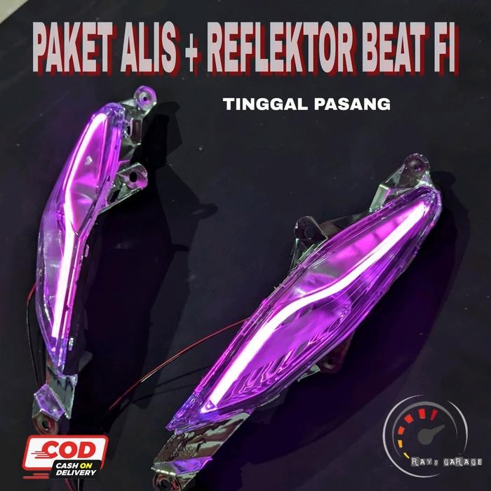PREMIUM PAKET ALIS DAN REFLEKTOR BEAT FI 2013 2014 2015 2016 TINGGAL PASANG NO BINTIK Lampu Kabel
