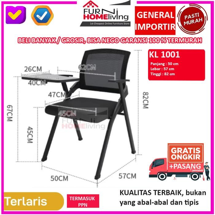 PREMIUM Kursi Meja Kuliah Lipat Kursi Sekolah Lipat Student Chair 1001