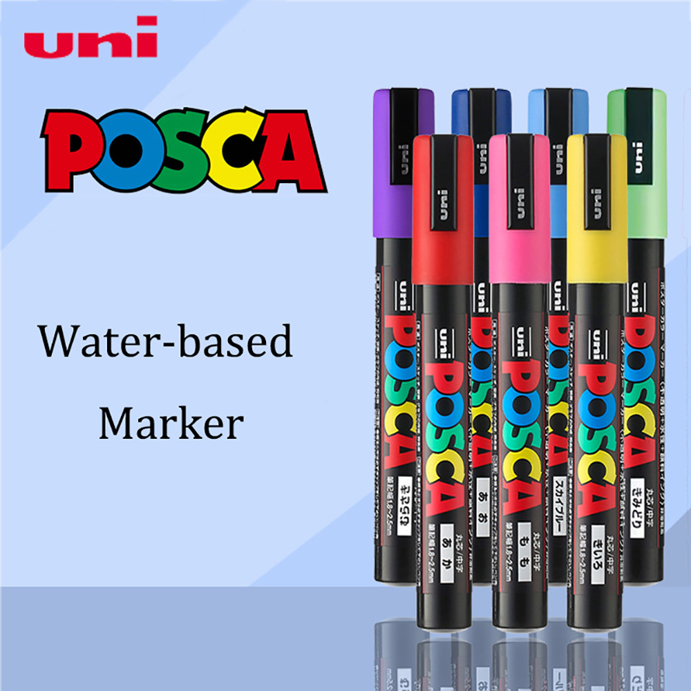 29Colors UNI POSCA Marker Pen Set PC-5M POP Poster Advertising Pen paint Comic Painting Round Head A