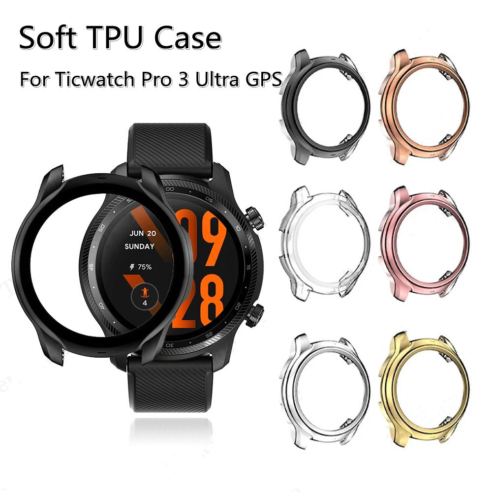 Casing TPU lembut untuk Ticwatch Pro 3 Ultra GPS penutup pelindung untuk Ticwatch Pro 3 Lite aksesor