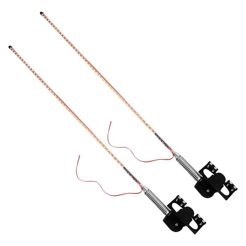 2 Buah Lampu Cambuk Mobil Premium 12/24V Lampu Antena Mobil Lampu Antena Berkedip Lampu Cambuk LED M