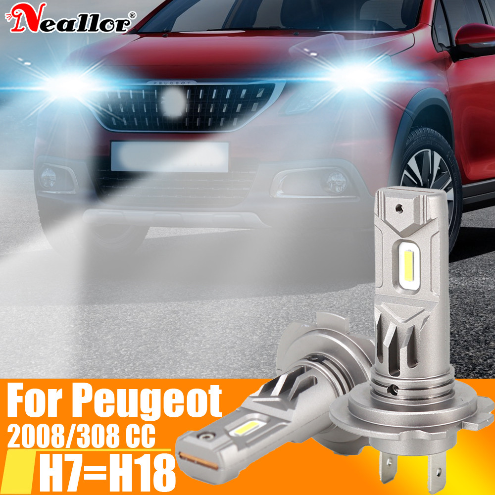 2x H7 Lampu Led Lampu Depan Canbus Bohlam Mobil Daya Tinggi 6000K Putih Lampu Dioda Kabut Moto 12V 5
