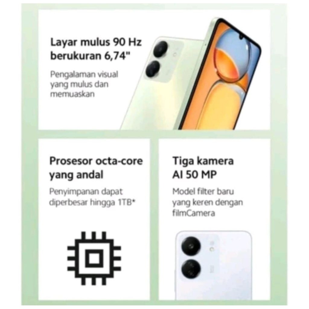 RB2233 [NEW ] HP XIOMI REDMI 13C Ram 8+256GB/Ram 8+128 Camera 50MP + Display 6,74 inches + Battery