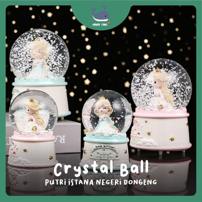 sinarsore3 MAMA SING Bola Kristal Salju Istana Fairytale Princess Cantik Unik