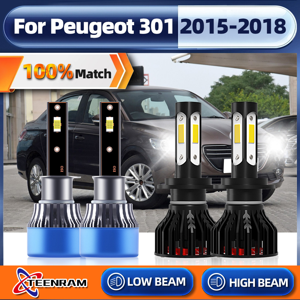 H1 H7 Canbus Bohlam Lampu Depan LED 240W 40000LM Lampu Mobil Plug And Play 12V 6000K Putih untuk Peu