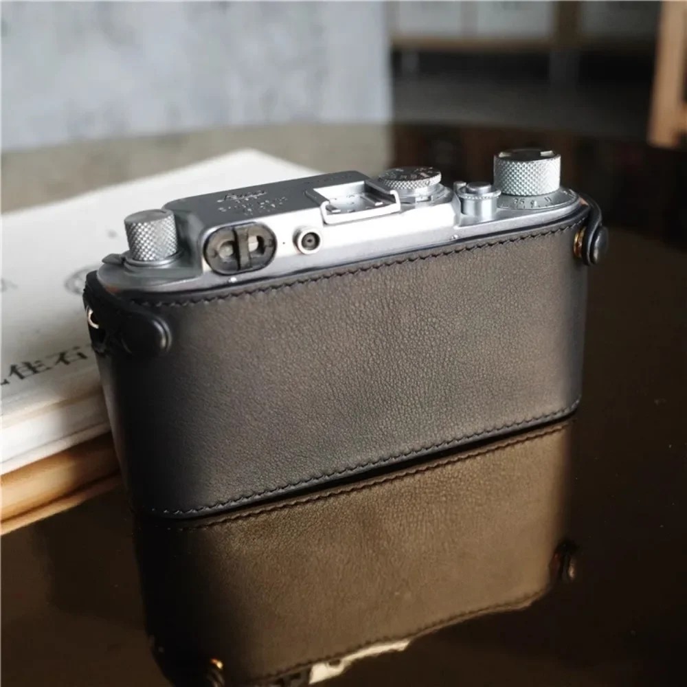 Genuine Leather Half Case Camera Bag Protective Case Vintage Style Body Set Cover Suitable For Leica