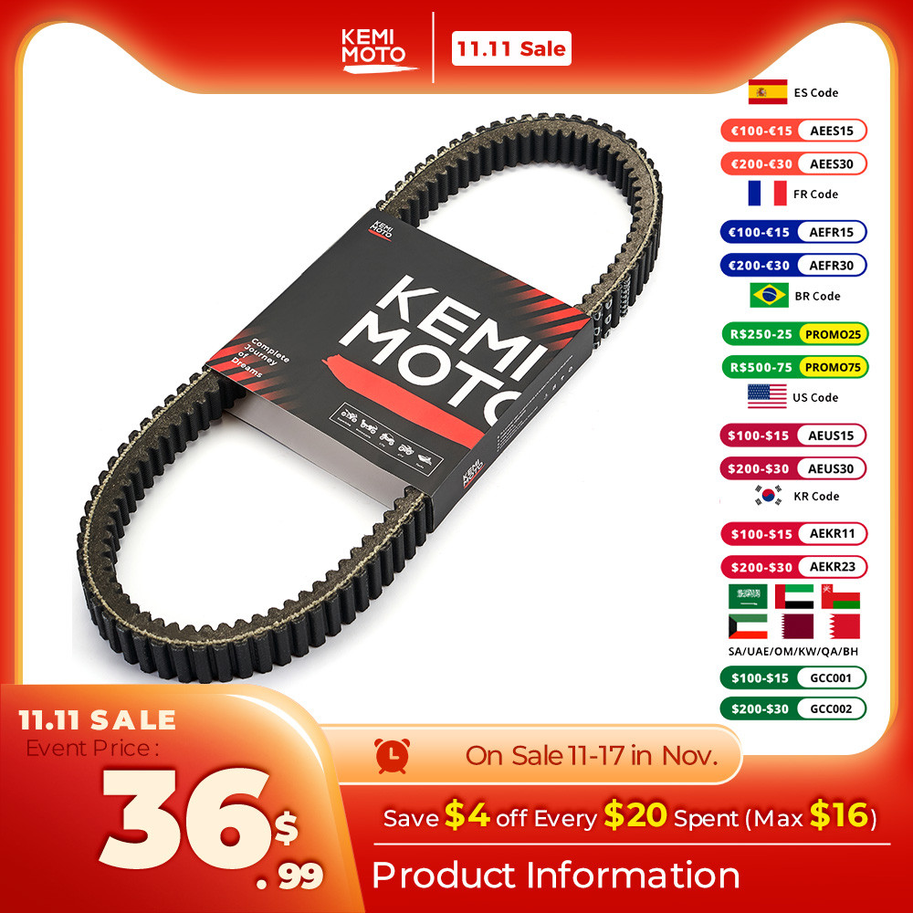 Penggantian Sabuk Penggerak UTV 3211180 Kompatibel dengan Polaris RZR XP / XP 4 1000 S 1000 General 