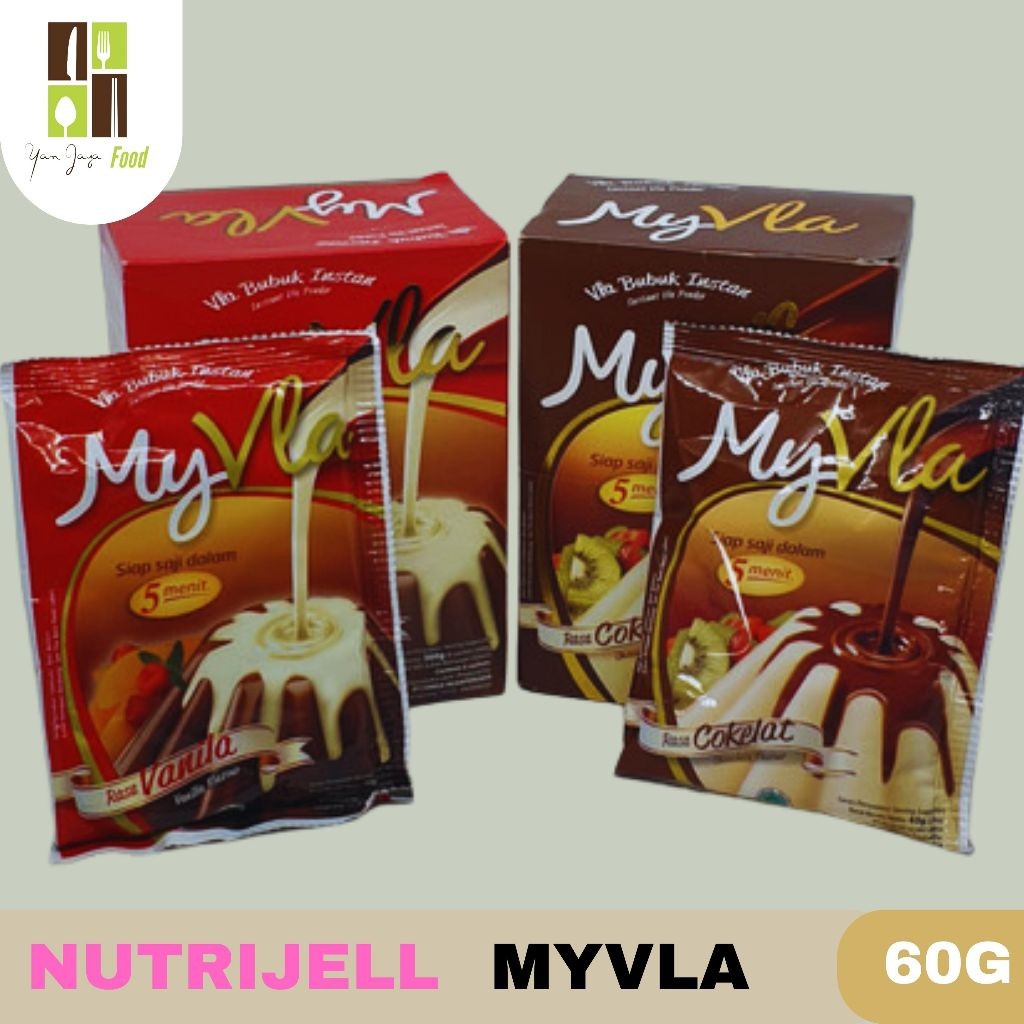 

SANS Nutrijel My Vla Bubuk Instan Rasa Coklat/ Rasa Vanila 60g 1BOX / 6 PCS / 6 SACHET