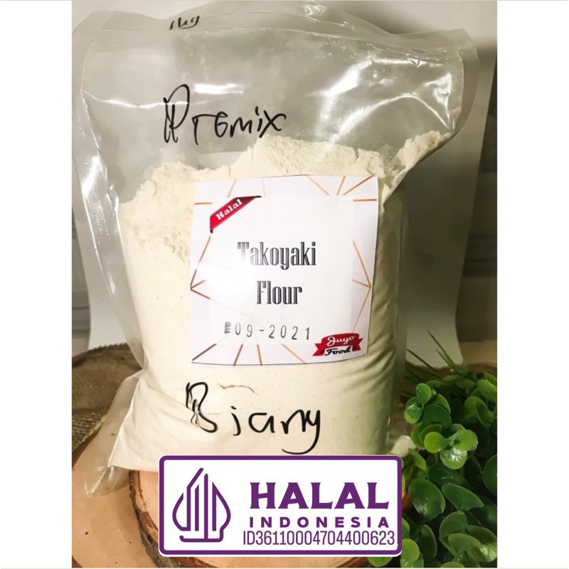 

SANS HALAL MUI. TEPUNG BIANG TAKOYAKI 1 KG PREMIX. Bisa jadi hingga 1000 bola takoyaki