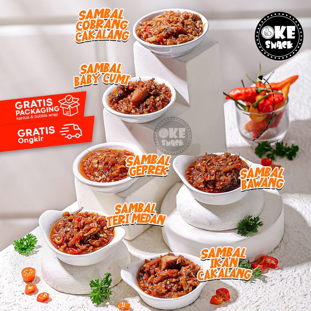 

SANS Sambal Mpok Sur Geprek/Cumi/Teri/Bawang 100gr
