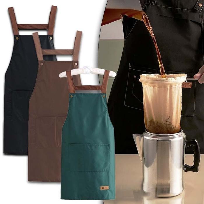 Celemek Waterproof Premium Barista Seragam Kerja Clemek Kain Clemek Murah Celmek Kain