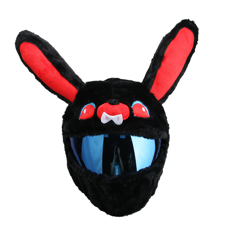 Casco Moto Rahang Penutup Helm Kelinci Lucu Mewah Dewasa Off-Road Helm Penuh Kecelakaan Topi Gila M/