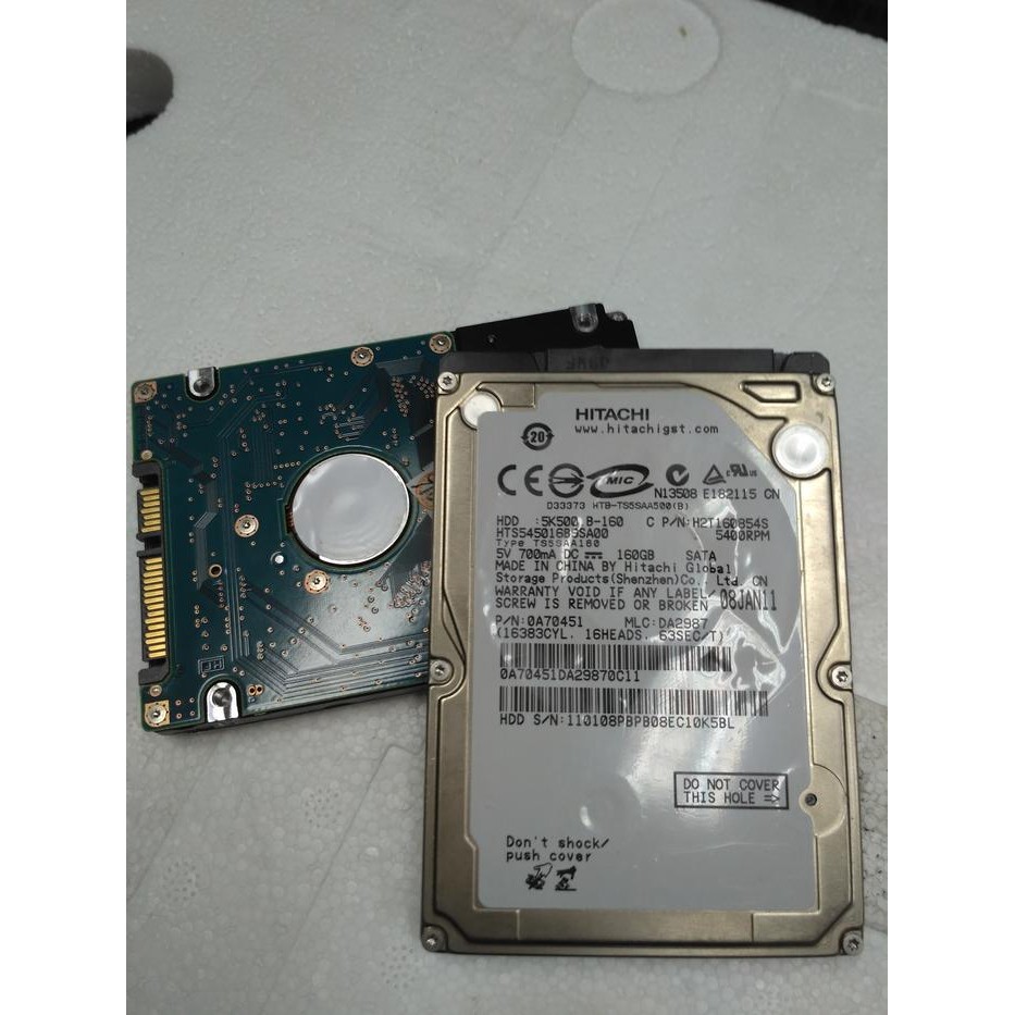 Hdd/Hardisk Hgst/Hitachi 160Gb 2,5"/Laptop,Notebook,Ps2&Ps3