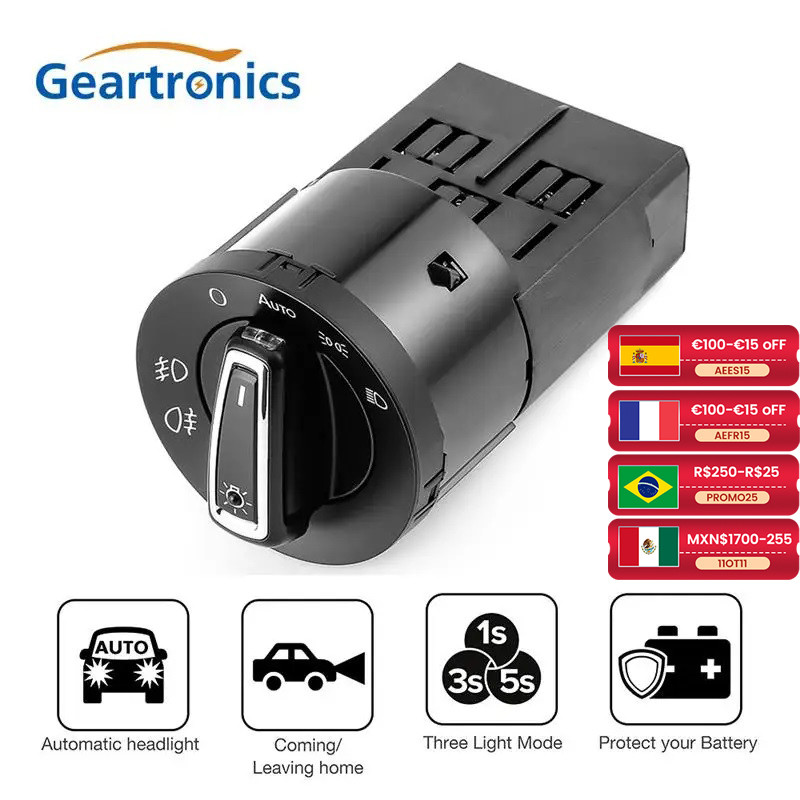 Sakelar Lampu Depan Otomatis untuk VW Passat B5 B7 Transporter T5 Tiguan Jetta Mk6 Golf 4 6 Sensor S