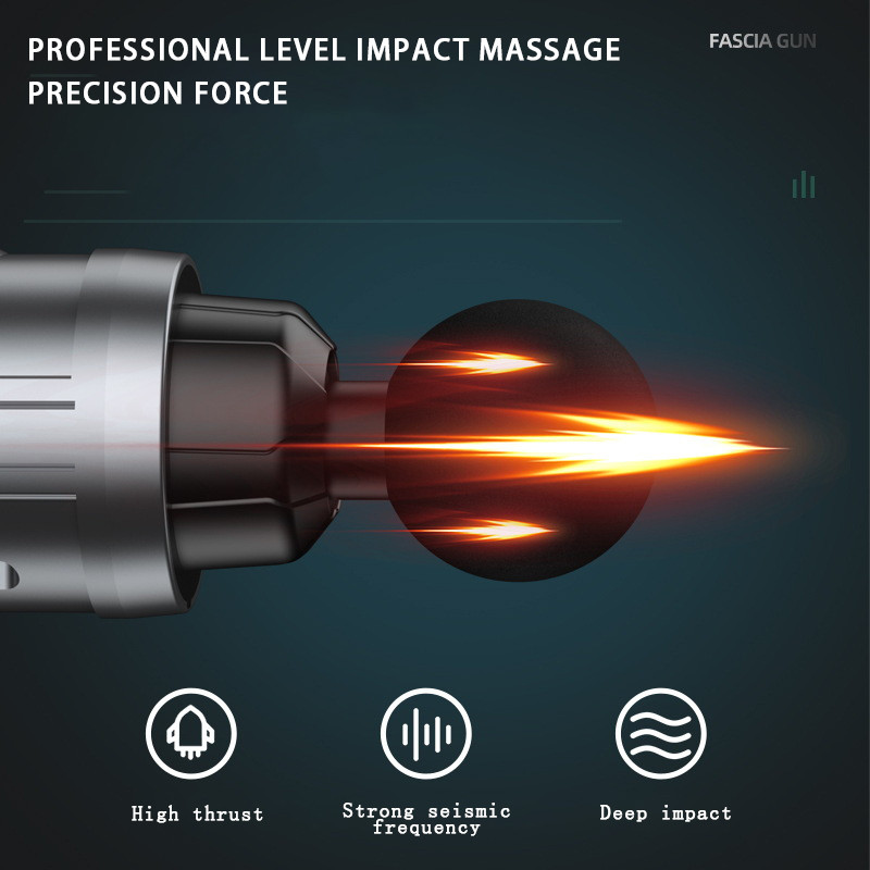 Brushless Motor Fascial Gun Deep Muscle Massager Re argeable Massage Tool For Relaxing Body