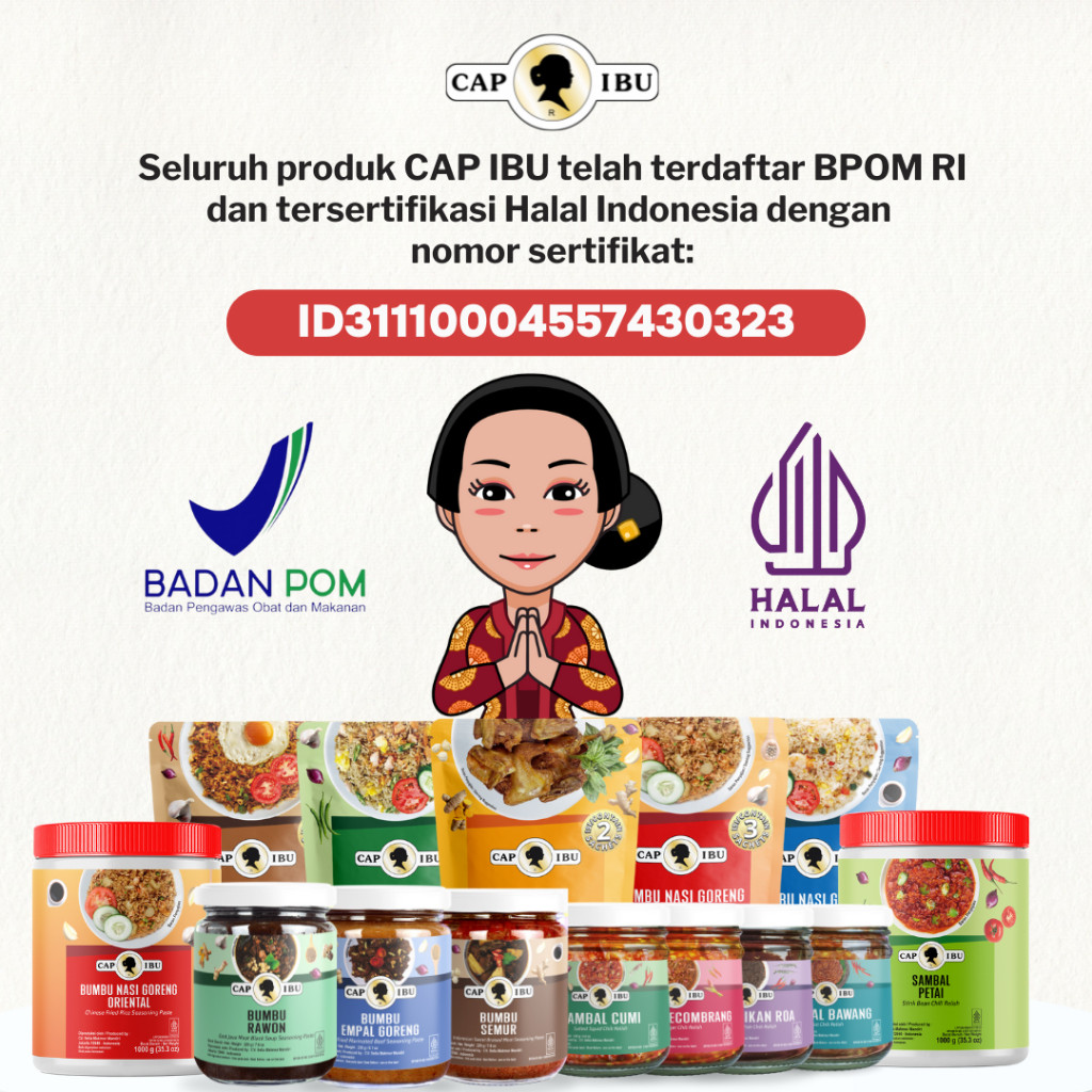 

CAP IBU Paket Sambal Cumi Sambal Teri Sambal Ulek Terasi (Mini Jar)