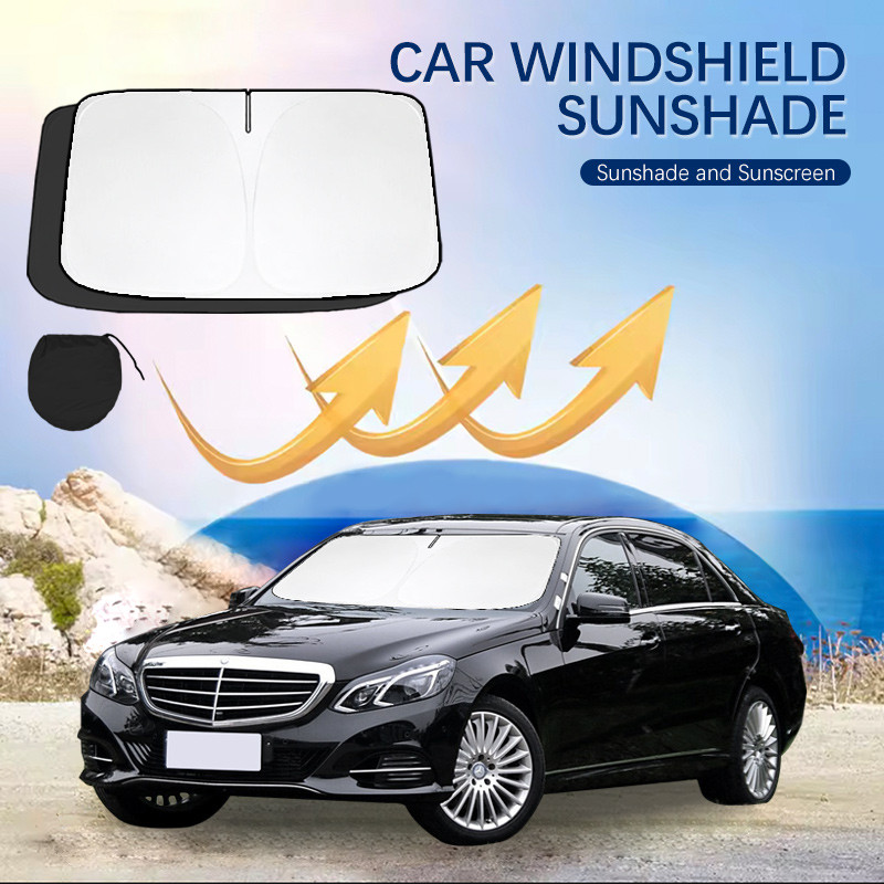 For Mercedes Benz E Class W212 Windshield Sun Shade Sunshade Sun Visor Protector Foldable Blocks Uv