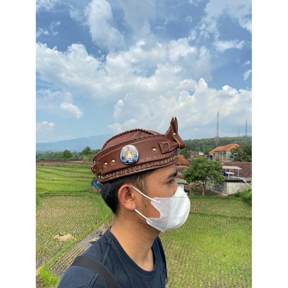 Blangkon Kulit Asli Totopong Bendo Iket Udeng Sunda Full Up Kulit
