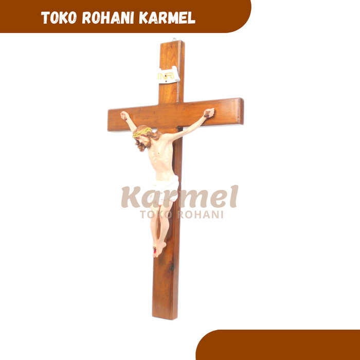 Salib Gantung Katolik 80 Cm / Salib Dinding Katolik Ukuran Besar / Salib Yesus / Salib Kayu Jumbo
