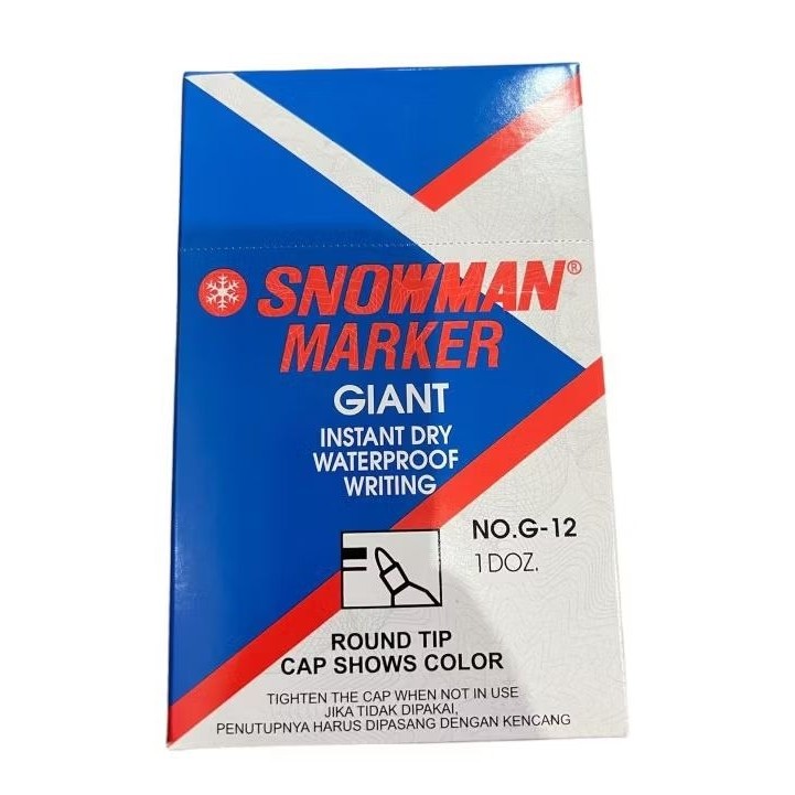

Meriyah Storee - spidol Snowman permanen G-12( LUSIN ) Warna Hitam