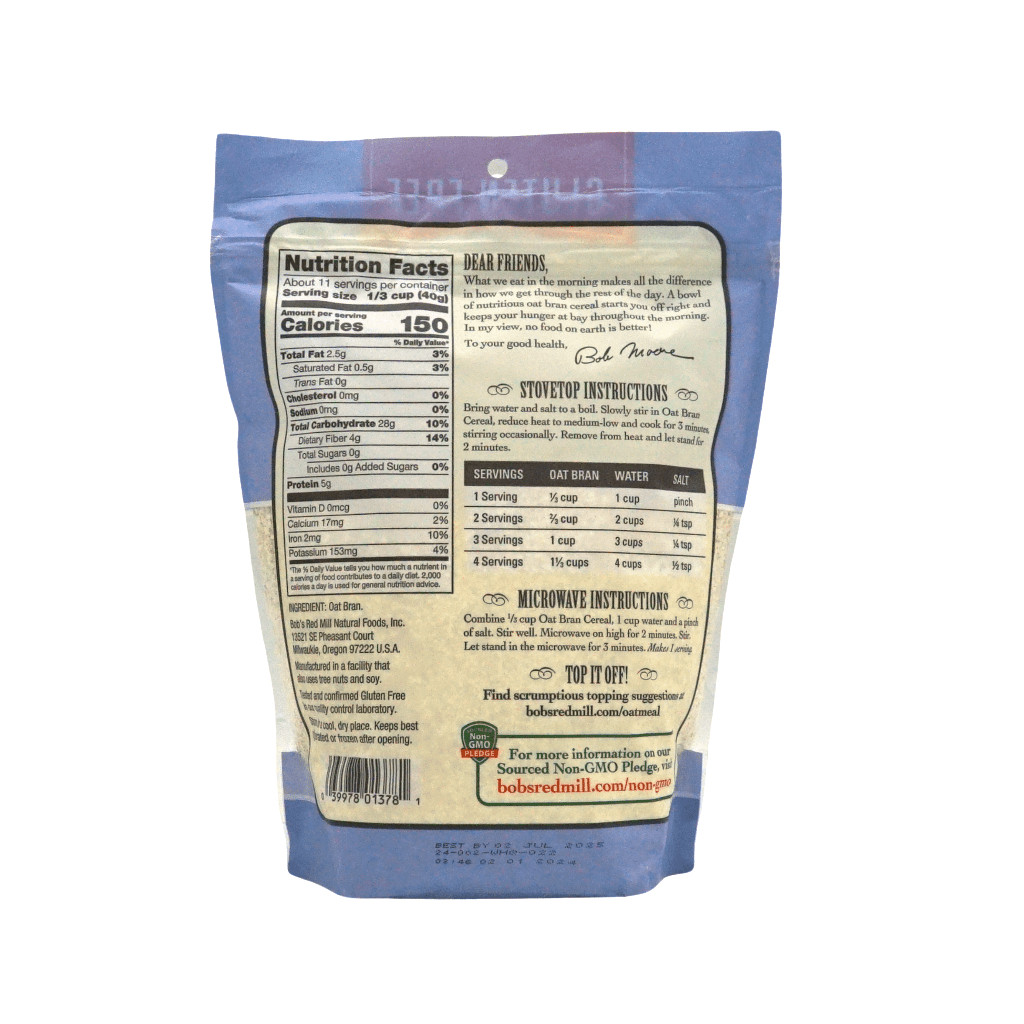 

Bob's Red Mill Gluten Free Oat n 16 oz 454 gr