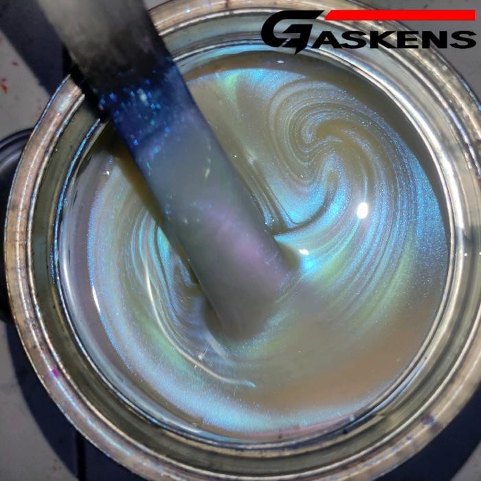 CAT PU BUNGLON PUTIH 250ML EFEK WARNA BIRU UNGU GASKENS AUTOMOTIVE PAINT CAT VELG MOTOR MOBIL Car