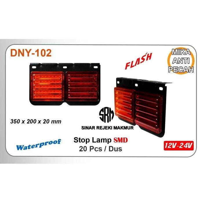 Spesial Lampu Stop Rem Truk Smd Led Dny-102 24 Volt Anti Pecah / Air Hino Set