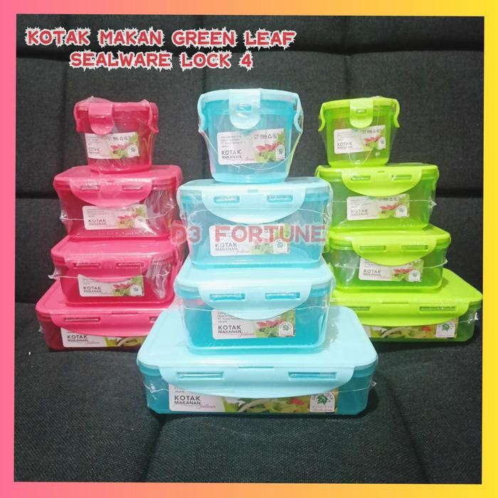 

Kotak Makan Sealware Lock 4 Green Leaf 7221, 7197, 7207, 7171