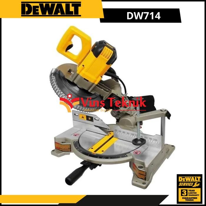 DEWALT DW 714 mesin potong aluminium kayu Mitre saw DW714 Miter saw