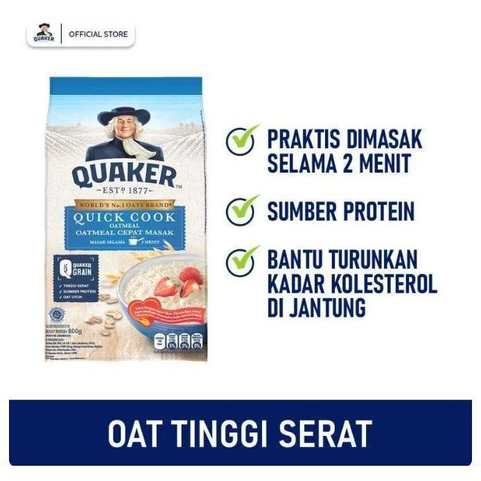

JTTOP" QUAKER QUICK COOK OATMEAL BIRU 800 GR