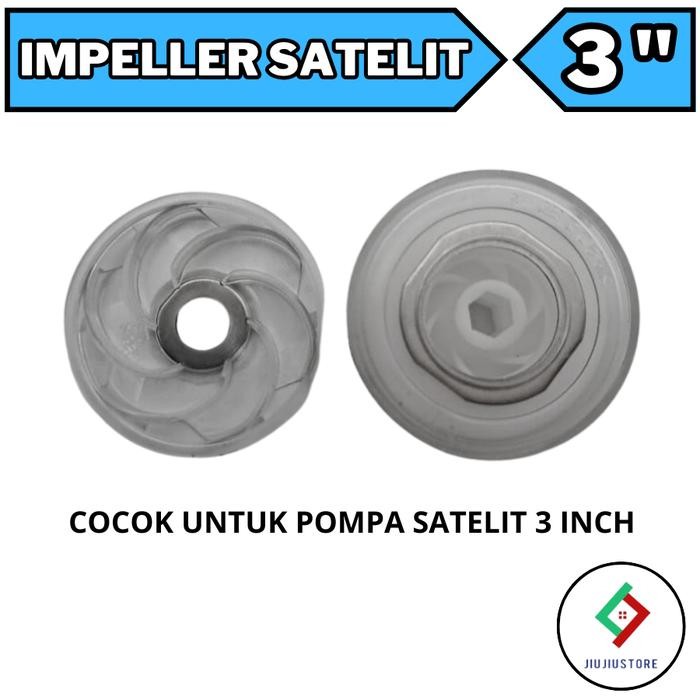 SAN EI KIPAS IMPELLER POMPA SATELIT 3 INCH NORIL IMPELER SUBMERSIBLE NORYL 3" SAN EI UNIVERSAL SIBLE