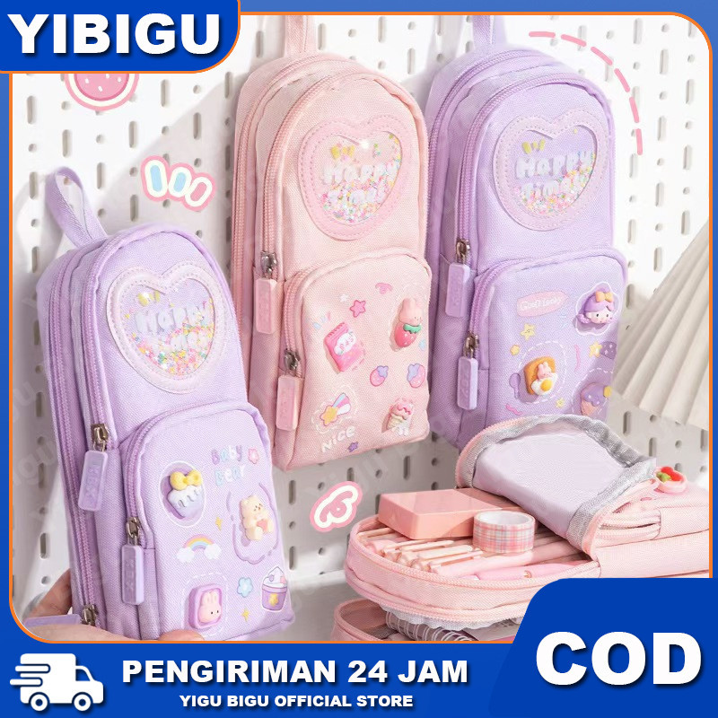 

COD Kotak Pensil Kapasitas Besar/tempat Pensil Anak Perempuan/gadis Lucu Pink Kotak Pensil Baru