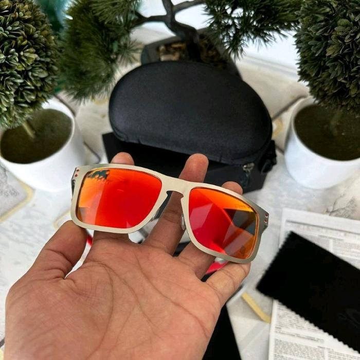 Kacamata Ok Holbrook 4123 Metal Titanium Lensa Polarized Anti Silau Fashion Pria Wanita Elegan